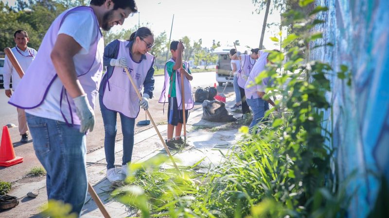 Participa el Voluntariado Juvenil del DIF Tamaulipas en actividades comunitarias